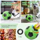 Dog Treat Ball - 4.61Inch Interactive Treat Dispenser for Large & Small Dogs, Giggling Sound, Keeps Dogs Busy