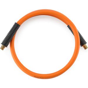 Giraffe Tools Air Hose, 3/8 inch x 6 ft Air Compressor Hose, 1/4 in. MNPT Fittings, Hybrid 300 PSI, Kink Resistant, Lightweight Lead-in Air Hose, All-Weather Flexibility, Orange