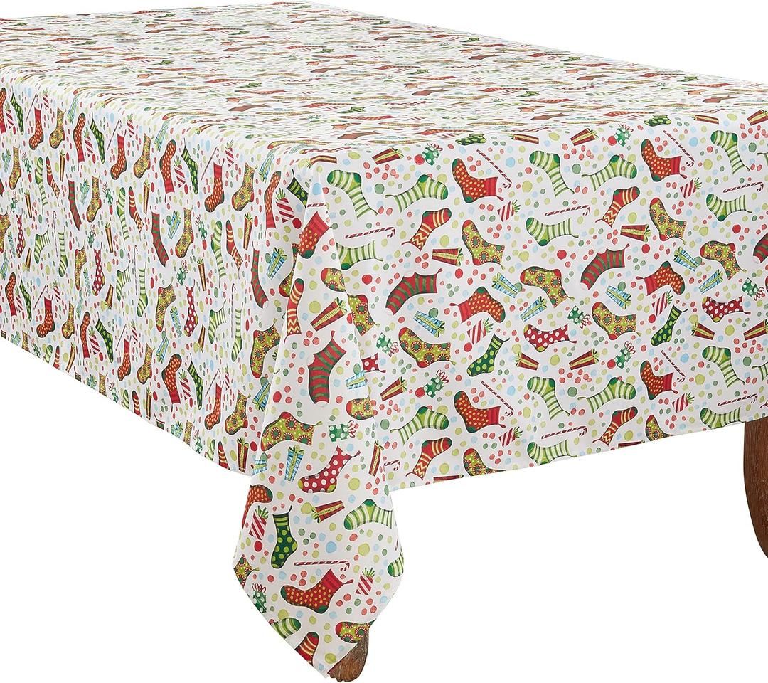 Christmas Stockings Tablecloth (65"x104")