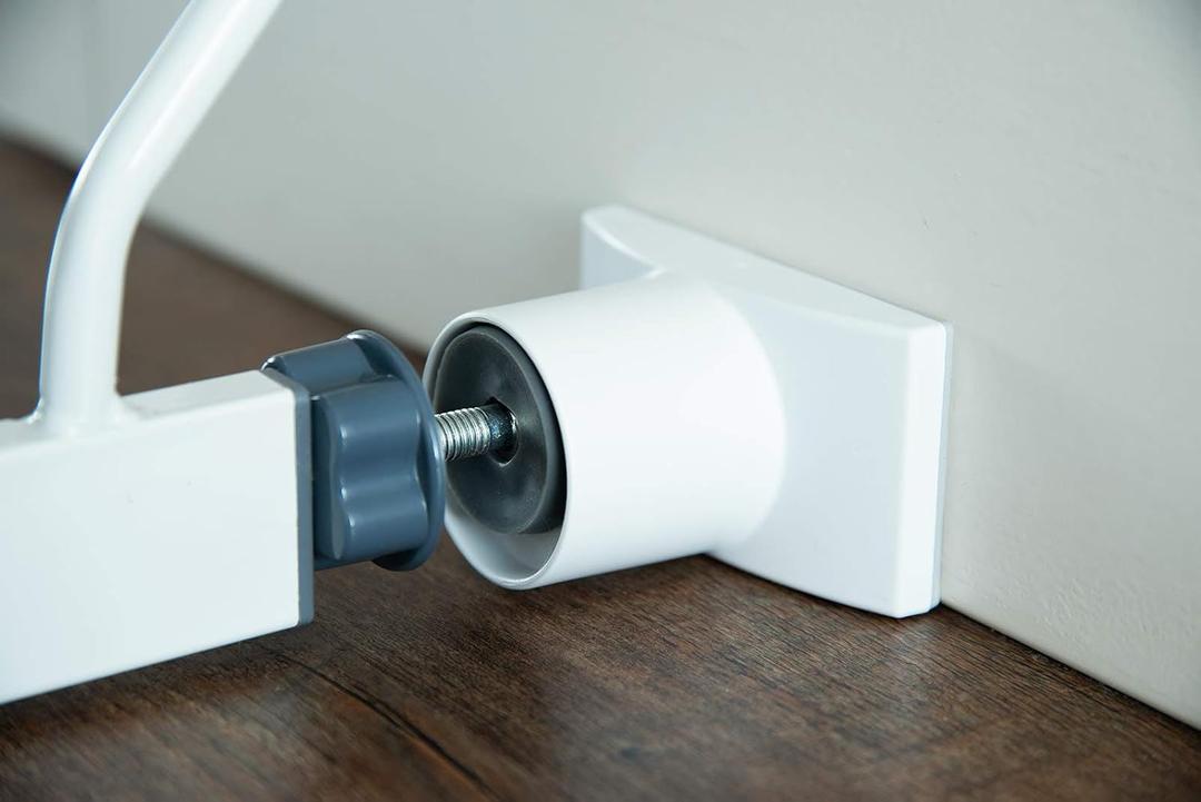 Wall Nanny Extender -4 Inch Baby Gate Extension Guard (Made in USA) Extends Pressure Mounted Gates - Protects Walls, Stabilizes Gate, for Child, Pet Gate & Dog Gate, Protector Works on Stairs, 4 Pack (White)
