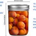 eleganttime Wide Mouth Mason Jars 16 oz,12 Pack Canning Jars with Lids,Airtight Container Glass Jars for Candles,Home Decor,Overnight Oats,Fruit Preserves,Jam or Jelly