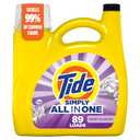 Tide Simply All-In-One Liquid Laundry Detergent, Berry Blossom Scent, 89 Loads, 117 fl oz