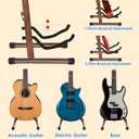 Guitar Stand, Acoustic Guitar Stand, Folding A-Frame Electric Guitar Stand, Wooden Guitar Stands Floor For School Music Program, Concerts & Multiple Users, Easy to Assemble