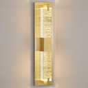 WOSHITU LED Wall Sconce Light: 19 Inch Gold Modern Sconces Wall Lighting 3000K Dimmable Crystal Wall Lamps Indoor Bathroom Sconce Wall Mount Light Fixtures for Living Room/Bedroom/Hallway