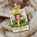 3 x Gift for Kid Ornament 2025  Merry Christmas Holiday Keepsake with Twinkle Star, Rustic Farmhouse Decoration for Family, Kids, Babys 1st Christmas, Friends & Gift Giving