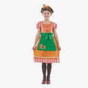 fun shack Gingerbread Girl Costume, Kids Gingerbread Dress Outfit, Holiday Gingerbread Girl Apparel for Parties S