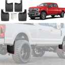 Mud Flaps for 2017-2024 Ford F-250/F-350 Super Duty Without OEM Fender Flares (Single Rear Wheels), No Drill Splash Guards Front & Rear Truck Mud Guards Accessories Set(4pcs)