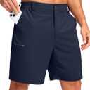 G Gradual Men's Casual Shorts 7"/ 9" Lightweight 4 Pockets Stretch Quick-Dry Summer Shorts for Golf Work Hiking Trips(7", Navy, M)