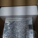 Wocred Square Tissue Box Cover Upgrades with Storage Tray,Crystal Crushed Diamond Tissue Box, Luxury Tissue Holders for Either Tissues in a Bathroom or Napkins on a Table.(6.5x5.5x5.5)