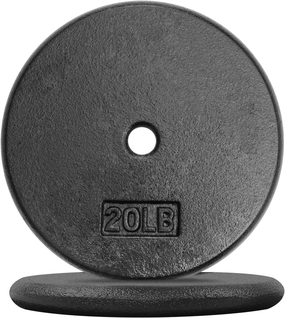 A2ZCARE 1-Inch Standard Weight Plates - Cast Iron Dumbbell Plates (F. 20 lb (Set of 2)