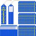 Tingjoo 50 Pcs Star Performer Ribbons 8 x 2 Inches Award Ribbons with Cards and Strings, Prize Achievement Honorable Mention for Team Competition Rewards Participation Gift Prizes