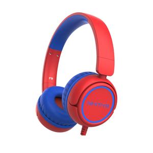 Kids Headphones Wired, Stereo Foldable Tangle-Free 3.5mm Jack Adjustable On-Ear Headphones for Kids/Toddlers/Children/Teens/Boys/Girls/School/Ipad/Tablet/Kindle/Phones/Travel/Plane (Red)