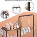 3-Tier Floor-Standing Purse Organizer for Closet, Black
High-Capacity Handbag Organizer with 5 Purse Hanger & 3 Side Hooks, Space-Saving Purse Rack Stand for Storage in Small Space
