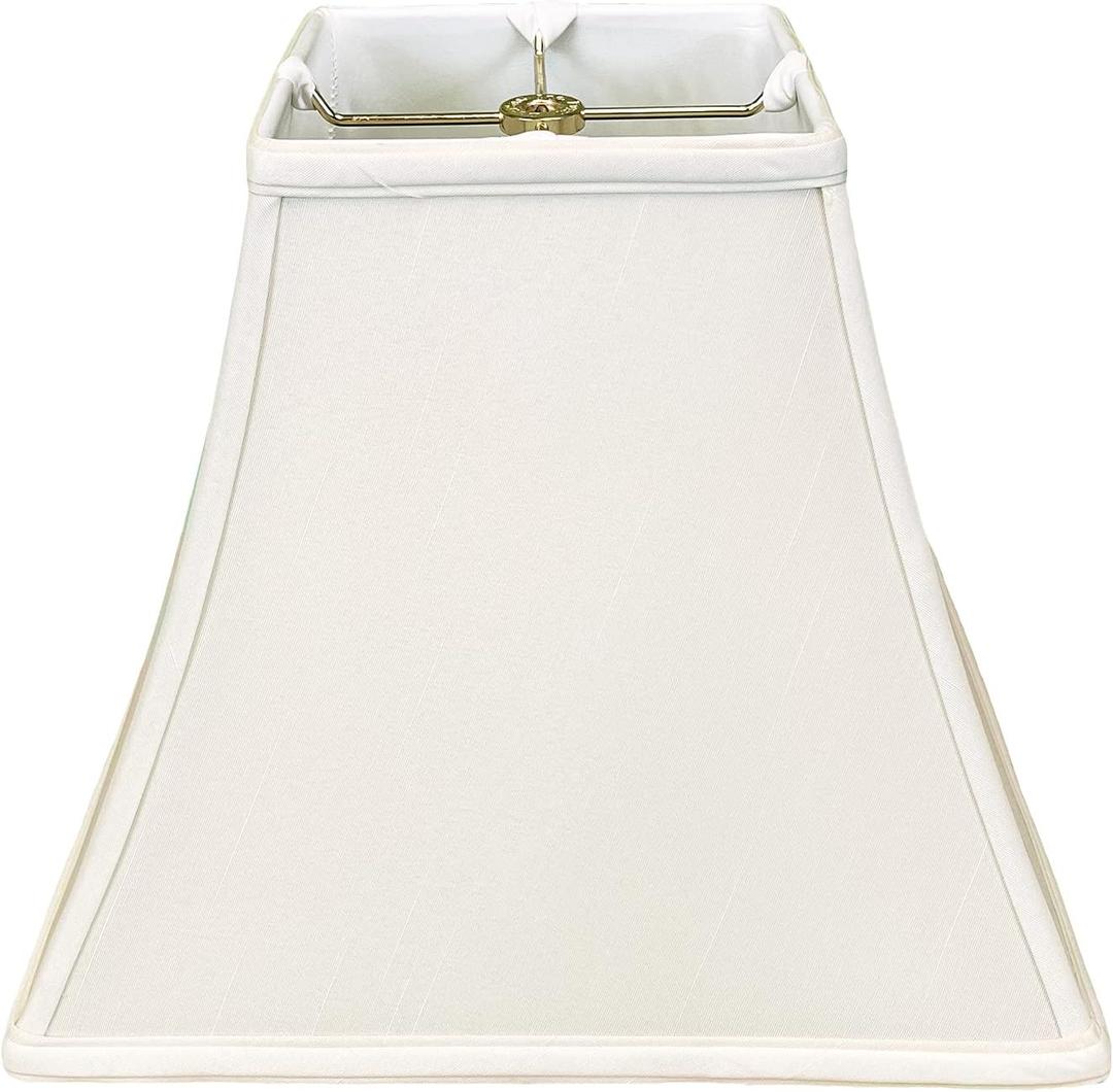 Royal Designs, Inc. Regal Square Bell Lamp Shade, 5 x 10 x 9, White (BSO-715-10WH)