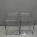 STORi Audrey Stackable Bin Clear Plastic Organizer Drawers | 2 Piece Set | Organize Cosmetics and Beauty Supplies on a Vanity | Made in USA (6.75" Tall)
