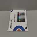 maxtek Magnetic Whiteboard Markers - 12 Count Colorful Fine Tip Dry Erase Markers with Eraser for Kids, Low Odor Thin Markers for Calendar Boards