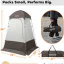 Portable Camping Shower Tent 7.8FT - Outdoor Shower Enclosure & Toilet Tent with Mesh Floor, Carry Bag, Lightweight Sturdy Easy Setup for Camping Beach Hiking Travel, Privacy Shelter Changing Room