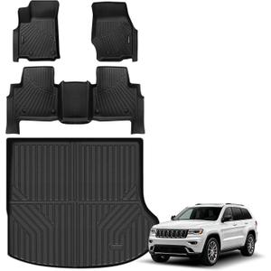 Floor Mats & Trunk Mat Compatible with 2022-2026 Jeep Grand Cherokee WL 5-Seat (Include 4xe, Not for WK2 or WL75),All Weather TPE Floor Mats and Cargo Liner