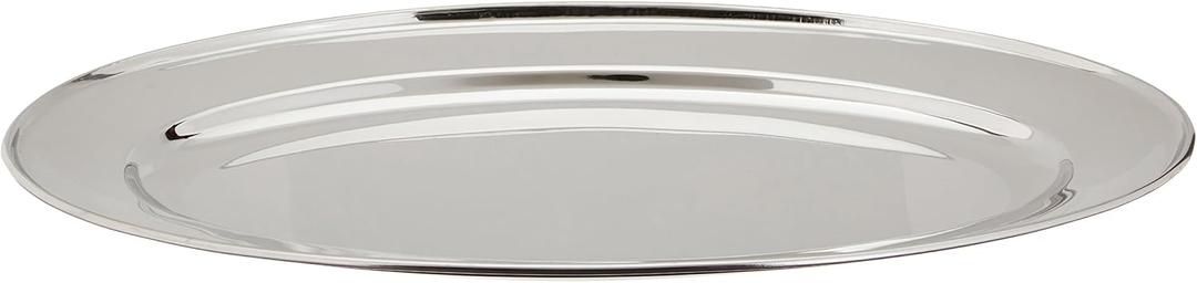 Winco OPL-16 Stainless Steel Oval Platter, 16-Inch by 10.25-Inch