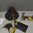 Large Volcano Set with 9 Realistic Dinosaur Action Figures for Kids 2 3 4 5 6 8 10 Years, Simulated Volcanic Eruptions w/Sounds, Volcano Can Store Dinos, Gift for Toddlers Boys & Girls