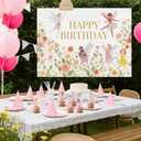 Fairy Birthday Party Decorations for Girls  Fairy Cupcake Toppers with Banner or Backdrop, Fairy Tale Theme Baby Shower & Party Supplies (Cupcake Topper + Backdrop)