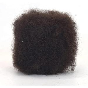 ZigZag Hair Afro Kinky Bulk Human Hair Dark Brown #2 Color 30Gram Tight Kinky Bulk Afro Hair Ideal for Making or Repairing Permanent Dreadlocks,Twists and Braids (8inch, #2 Color)