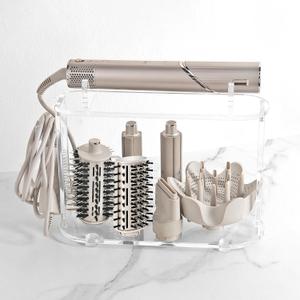 Affogato Storage Holder Compatible with Shark FlexStyle HD430C, Desktop Organizer for Storage Attachments, Acrylic Hairdryer Rack with Cord Hanger for Accessories Curlers Brushes Diffuser