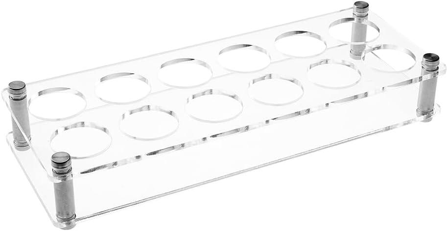 12 Hole Shot Glass Organizer 1.49 Inch Hole Acrylic Rectangle Shot Glass Set Shots Glasses Tray Holder Clear Shots Glasses Tray for Christmas Party Club Bar Drinking