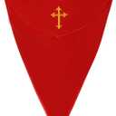 Unisex Classic V Shape Choir Solid Satin Stole with Embroidery Cross Reversible for Adults Church (Red)