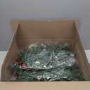 3 Pcs Christmas Teardrop Swag 24 Inch Pine Branch Swag Stairway Swag Prelit Tear Drop Christmas Wreath with Warm Lights Christmas Decoration for Door Indoor Outdoor Home Hanging Decor