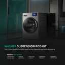 Washer Suspension Rod 4 Piece Set fit for GE washer GTWN3000M1WS, GTWN4250M1WS, for Hotpoint VVSR1070DCWW, WH16X10141, WH16X10057, 2310015, AP5607528, PS3511633, EAP3511633, 1089338