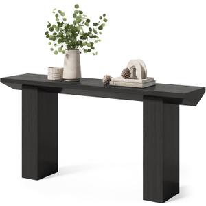 LITTLE TREE Console Table for Entryway, 63" Black Narrow Long Sofa Table for Entrance, Living Room, Behind Couch, Hallway, Entry, Foyer