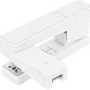 2 x Swing-Arm Swivel Stapler - 20 Sheets Capacity, 360 Degree Rotate Desk Stapler with 100 Staples - Non-Slip Office Stapler, White