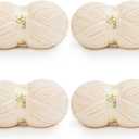 Velvet Chenille Yarn for Crocheting & Knitting 1440 Yards, Soft Thick Fluffy Bulky Blanket Yarn, 4 Pack of 10.5oz (Flesh Color)