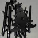 Christmas Stocking Holder Stand & 8 Hooks, 54 Inch Metal Coat Rack & Christmas Tree Decorations, Freestanding Clothes Tree with Antiskid Triangular Base, Gifts Hallstand for Indoor and Outdoor