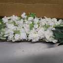8 pcs White Delphinium Artificial Flowers, 34.25''Artificial Snapdragon Flowers Tall Fake Flowers Silk Flowers Faux Delphinium Bulk for Tall Vase Home Wedding Garden Table Decor (White)