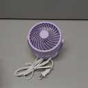 Gaiatop Desk Fan, 5-Inch Portable Electric Table Desktop Air Circulator Fans, Small but Powerful with 3 Speed 360 Adjustable Tilt for Cooling Home Dorm Office Bedroom Bathroom Kitchen, Purple