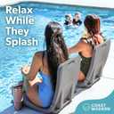 Coast Modern Portable Poolside Chair Adult Foldable Flip Chair for Pool, Beach, Tailgating & Stadium Durable Plastic with Back Support, 22 H x 18 W x 25 D Inches