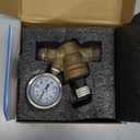 RVGUARD RV Water Pressure Regulator Valve, CSA Approved, Lead-Free Brass Adjustable Water Pressure Reducer with Gauge and Inlet Screen Filter for RV Camper Travel Trailer