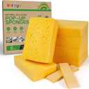8-Count Pop Up Cellulose Sponges | Non-Scratch Eco-Friendly Kitchen Sponges for Dishes, Bathroom, Cars | Tear-Resistant Natural Scrub Sponges | Biodegradable Compostable Cellulose (Yellow)