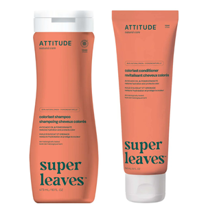ATTITUDE Colorlast Hair Shampoo and Conditioner Duo Super leaves, Avocado Oil & Pomegranate