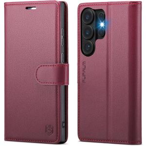 Wallet Case for Samsung Galaxy S26 Ultra 6.9", RFID Blocking Credit Card Holder, PU Leather Folio Flip Kickstand Protective Shockproof Cover for Galaxy S26 Ultra (Red, Samsung Galaxy S26 Ultra)