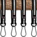 Tree Swing Straps, Tree Swing Hanging Kit, 4 PCS 55cm / 22inches Heavy Duty Hanging Straps Holds 440 lbs with Carabiner Perfect for Tree Swing, Rope Swing, Hammock, Plank