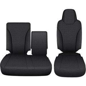 IKABEVEM Custom Fit Seat Covers for Isuzu NPR: 1995 1996 1997 1998 1999 2000 2001 2002 2003 2004 2005 Faux Leather Car Seats Covers Full Set Black