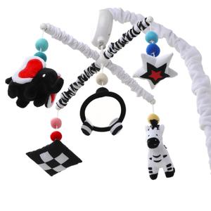 The Peanutshell Baby Crib Mobile for Boys & Girls, Musical, Montessori Nursery Mobiles, Black and White Crib Decor, High Contrast Mobile, Crib Toys Hanging, Crib Accessories Boy