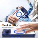 Compatible with Google Pixel 9 Pro Case with 360 Magnetic Stand [Compatible with Mag-Safe ] Shockproof Translucent Phone Case for Google Pixel 9 Pro 6.3 inches,Blue