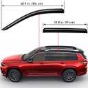 Lightronic Extra Durable Outside-Mount Auto Vent Window Visor, Fits 2021-2025 Jeep Grand Cherokee L (7-Seats), UV Protection Rain Guard, Original Wind Deflector, No-Drilling Install, Smoke, 4-Pcs