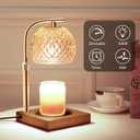 Mocalido Candle Warmer Lamp with Timer, Dimmable Electric Candle Warmer Adjustable Height, Top Candle Melter Warming Lamp for Scented Jar Candles, Amber