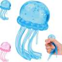 Jellyfish Squeeze Toys, Jellyfish SquishyDrop Malt Sugar Balls Relieve Stress, Sensory Toy with a Super Solid Squish for Adult, Squishy Ultra Squishy and Moldable Slow Rise (Blue)