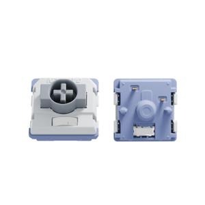 GATERON KS-33 Low Profile Grey Heron Keyboard Switches, Full POM Linear 50gf 5 Pin RGB LED Factory Pre-lubed for MX Mechanical Keyboard (35PCS)
